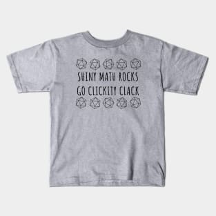 Shiny Math Rocks - Nerdy Dice Humor Kids T-Shirt